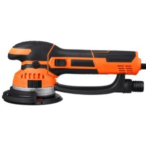 random orbital sander, 6 inch da & ga dual action orbital sander, 850w 7400prm 6 variable speed electric palm sander with 10pcs sandpapers, dust connector for woodworking detailing sanding