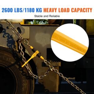 ratchet chain binders, 1/4" 5/16", 2600 lbs safe working load, 4 pack load binder with 2 grab hooks, tie downs for transport chain, heavy duty tow chain ratchet binders for flatbed truck trailer