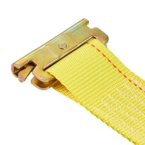 ratchet straps, 2 in x 15 ft, 30 pack e track tie down straps, 4400 lbs break strength & 1460 lbs rated load, tie down ratcheting for moving, trailers, motorcycles, kayaks, car roof, yellow