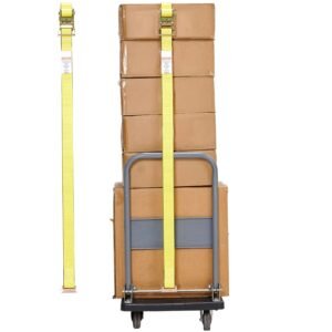 ratchet tie down straps (8pk), 4400 lb break strength, e track endless ratchet with 8 premium 2" x 15' rachet tie downs heavy duty, for moving securing cargo, appliances, lawn equipment