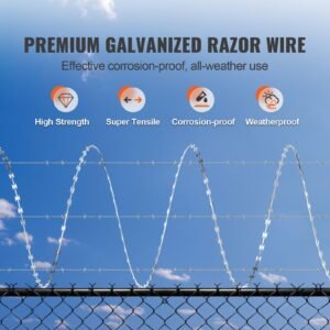 razor wires, 147 ft razor barbed wire, 3 rolls razor wire fencing razor fence, razor ribbon barbed wire galvanized razor wire fence, rolls razor for garden