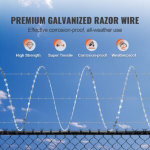 razor wires, 98 ft razor barbed wire, 2 rolls razor wire fencing razor fence, razor ribbon barbed wire galvanized razor wire fence, rolls razor for garden