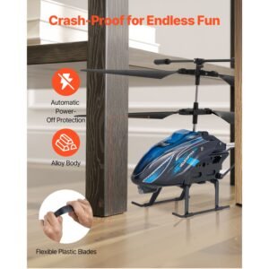 rc helicopter, 2.4ghz flying remote control helicopter, 3.5 channel rc airplane for kid, 16 mins flight time, altitude hold, one key takeoff/landing & led lights, toys for kids ages 8 and up