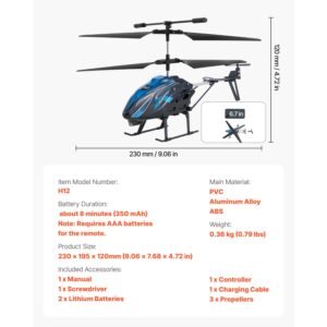rc helicopter, 2.4ghz flying remote control helicopter, 3.5 channel rc airplane for kid, 16 mins flight time, altitude hold, one key takeoff/landing & led lights, toys for kids ages 8 and up