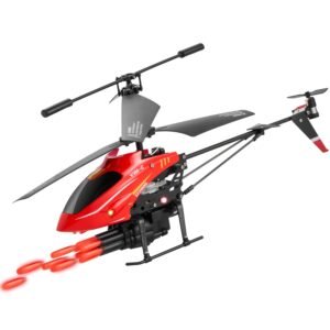 rc helicopter, 2.4ghz flying remote control helicopter with shooting mode, 3.5 channel rc airplane for kid, altitude hold, one key takeoff/landing & led lights, toys for kids ages 14 and up