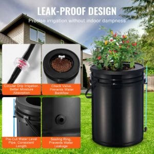 rdwc hydroponics system recirculating deep water culture 4 buckets 5 gal