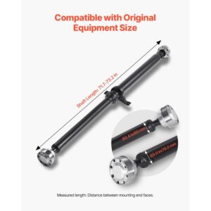 rear drive shaft, 71.7" 73.2" prop shaft driveshaft assembly compatible with 2015 2019 dodge challenger v6 3.6l, replace #976 987 976987 52123974ac 52123974ad 52123974ae 52123974af