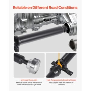 rear drive shaft, 71.7" 73.2" prop shaft driveshaft assembly compatible with 2015 2019 dodge challenger v6 3.6l, replace #976 987 976987 52123974ac 52123974ad 52123974ae 52123974af
