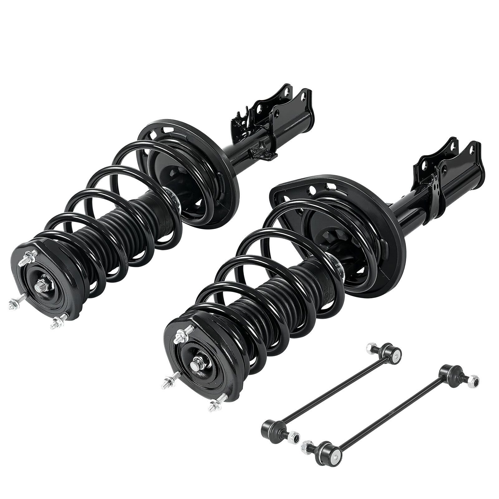 rear shock absorber strut assembly, 2pcs shock and strut assembly with stabilizer bar & coil spring, compatible with 2007 2011 toyota camry and 2008 2012 toyota avalon models, oe 172401