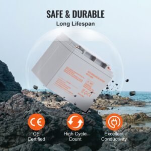 rechargeable agm marine battery, 12v 40ah, with 400a discharge current, ideal for mobility scooters, electric wheelchairs, go karts, and e bikes