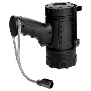rechargeable spotlight flashlight, 200,000 lumens, ip67 waterproof handheld led spot light, super bright portable searchlight with 4 modes detachable lens usb port, for hunting boating camping