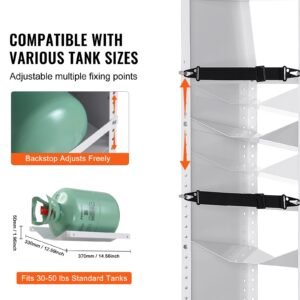 refrigerant tank rack, with 3 x 30 50lb bottle tanks, cylinder tank rack 14.64x13.97x46.06 in, refrigerant cylinder rack gas cylinder racks and holders for freon, gases, oxygen, nitrogen