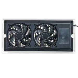 register booster fan, quiet vent booster fan fits 4' x 10' register holes, with remote control and thermostat control, adjustable speed for heating cooling smart vent, white