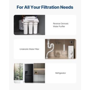 remineralization filter, 1100 gallons remineralization water filter replacement, 1/4" quick connect mineral filter, restore essential minerals for water purifier, under sink water filter system