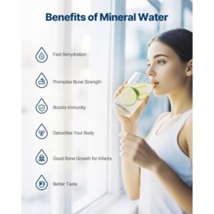 remineralization filter, 1100 gallons remineralization water filter replacement, 1/4" quick connect mineral filter, restore essential minerals for water purifier, under sink water filter system