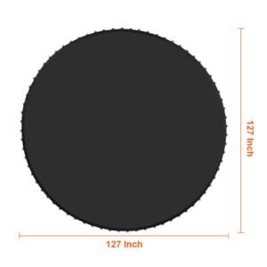 replacement trampoline mat, jumping mat fits 12ft frame, universal jumping mat for 12ft round trampoline, reinforce uv resistant mat with spring tool & durable v rings, fit 5.5" spring length