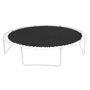 replacement trampoline mat, jumping mat fits 12ft frame, universal jumping mat for 12ft round trampoline, reinforce uv resistant mat with spring tool & durable v rings, fit 5.5" spring length