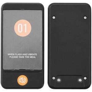 restaurant pager system, wireless 400m long range lineup waiting queue signal, guest customer calling beepers with vibration & flashing, 20 buzzers for food truck, church, nursery, hospital