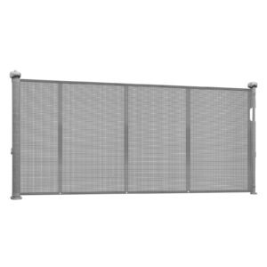 Retractable Baby Gate, 34 inch Tall, Extends up to 110 inch Wide, Retractable Gate for Kids or Pets, Mesh Material, Easy to Install for Indoor Stairs, Doorways, Hallways, Playrooms, Gray
