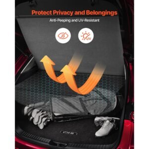 retractable cargo cover, upgraded carbon fiber texture trunk cover, anti peeping luggage privacy shield, easy installation security shade car accessories, for mazda cx 5 2017 2025 5 seater