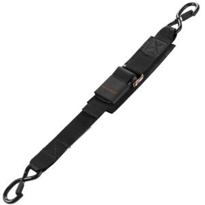 retractable ratchet straps, 2 in x 2 ft ratchet tie down straps with security lock s hooks, 2 pack heavy duty ratchet tie down straps with 1500 lbs break strength, for trailers, vehicles, boat