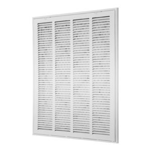 Return Air Filter Grille, Fits W20 x H25in Duct Opening Size, Filter Included, Return Air Vent Cover for Wall, Powder-Coated Steel Return Air Grill Detachable Face/Door for 1 inch Filters