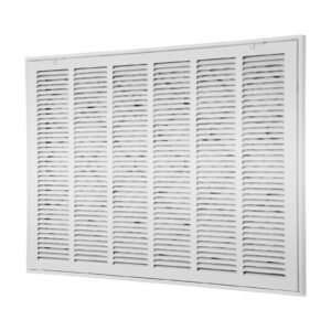 Return Air Filter Grille, Fits W30 x H20in Duct Opening Size, Filter Included, Return Air Vent Cover for Wall, Powder-Coated Steel Return Air Grill Detachable Face/Door for 1 inch Filters