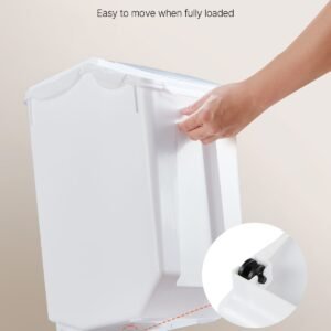 rice storage container, 3.5gal/15lx2 + 4.5gal/20lx2 large dog food dispenser bin, kitchen ingredient grain cereal bin, pet food containers with wheels, 4 measuring cups, airtight lid, 4 pack
