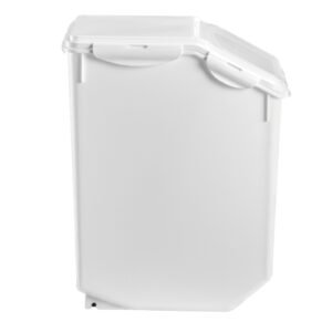 rice storage container, 4.5gallon/20l x2 capacity large dog food dispenser bin, kitchen ingredient grain cereal flour bin, pet food containers with wheels, 2 measuring cups, airtight lid, 2 pack
