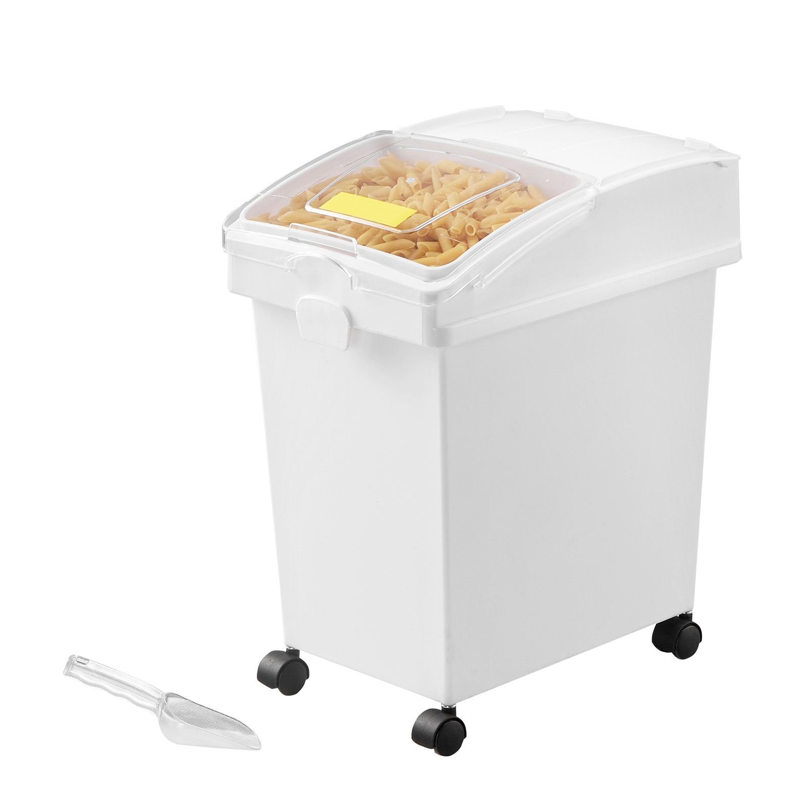 rice storage container, 6.6gallon/25l x3 capacity large dog food dispenser bin, kitchen ingredient grain cereal flour bin, pet food containers with wheels, 3 scoops, and airtight lid, 3 pack
