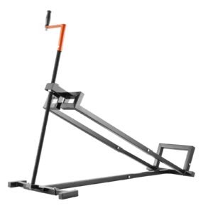 ride on lawn mower lift jack, 880 lbs weight capacity, telescopic maintenance jack with crank handle & power tool handle, foldable lawn tractor lifter for lawn mowers and garden tractors, black