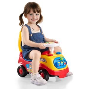 ride on push car for toddlers, ages 1 3, ride racer, sit to stand toddler ride on toy, classic kids ride on car with music steering wheel, horn & under seat storage, ride on toy for boys girls