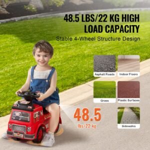 ride on push car for toddlers, ages 1 3, ride racer, sit to stand toddler ride on toy, classic kids ride on car with music steering wheel & under seat storage, ride on toy for boys girls, red