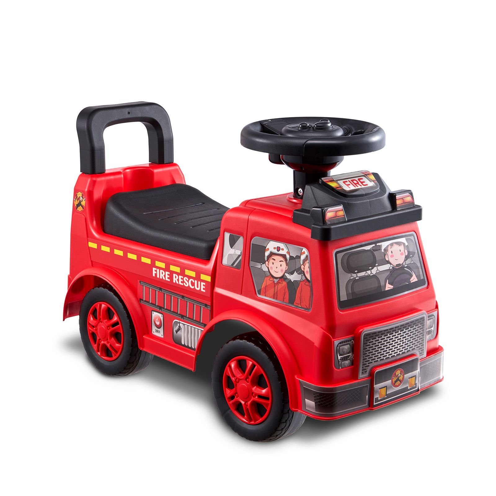 ride on push car for toddlers, ages 1 3, ride racer, sit to stand toddler ride on toy, classic kids ride on car with music steering wheel & under seat storage, ride on toy for boys girls, red