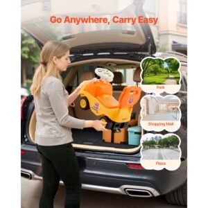 ride on toddler push car, push car for toddler 19 to 36 months, kids ride on toy with horn & music, 48.5 lbs load capacity, under seat storage, foot to floor walker for toddlers boys girls