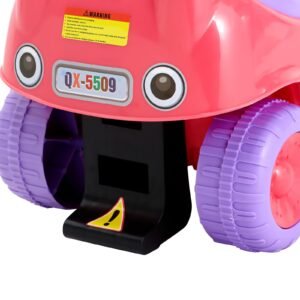 ride on toddler push car, push car for toddler 19 to 36 months, kids ride on toy with horn & music, 48.5 lbs load capacity, under seat storage, foot to floor walker for toddlers boys girls, pink