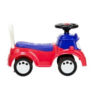 ride on toddler push car, push car for toddler 19 to 36 months, kids ride on toy with music & under seat storage, 55 lbs load capacity, foot to floor walker for toddlers boys girls, red