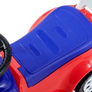 ride on toddler push car, push car for toddler 19 to 36 months, kids ride on toy with music & under seat storage, 55 lbs load capacity, foot to floor walker for toddlers boys girls, red