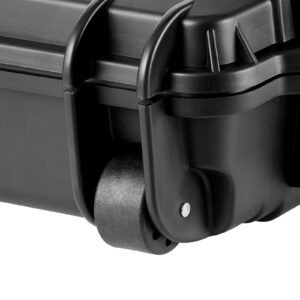 rifle case, rifle hard case with 3 layers fully protective foams, 42 inch lockable hard gun case with wheels, ip67 waterproof & crushproof, for two rifles or shotguns, airsoft gun