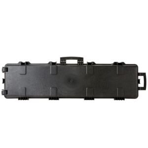 rifle case, rifle hard case with 3 layers fully protective foams, 50 inch lockable hard gun case with wheels, ip67 waterproof & crushproof, for two rifles or shotguns, airsoft gun