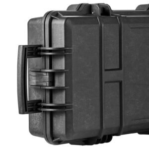 rifle case, rifle hard case with 3 layers fully protective foams, 50 inch lockable hard gun case with wheels, ip67 waterproof & crushproof, for two rifles or shotguns, airsoft gun
