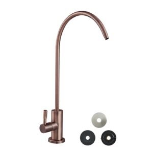 Ro Water Faucet, Lead-Free Stainless Steel Faucet, Drinking Water Faucets with Solid Brass Valve, Anti-Rust & Durability Drinking Water Faucets For Kitchen, Bar Counter, Cafe, Antique Bronze