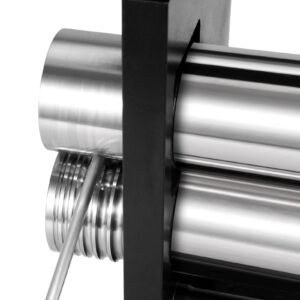 rolling mill, 2.95"/75 mm jewelry rolling mill machine, 1: 2 gear ratio, 3 in 1 multi function rolling mill, 0.03 6.5mm press thickness for metal jewelry making sheet square wire semicircle