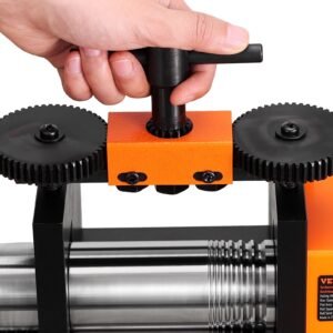 rolling mill, 2.95"/75 mm jewelry rolling mill machine, 1: 2 gear ratio, 3 in 1 multi function rolling mill, 0.03 6.5mm press thickness for metal jewelry making sheet square wire semicircle
