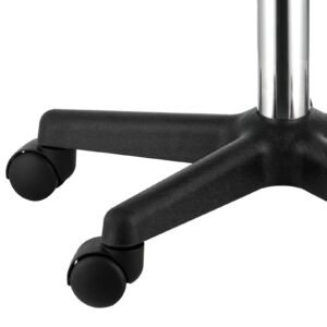 rolling stools with wheels, 400 lbs weight capacity adjustable height stool with ultra thick seat cushion, swivel stools chair for salon, bar, home, office, tatoo, medical, massage, black