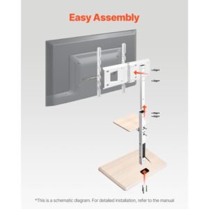 rolling tv stand, mobile tv cart for 32 70 inch screens, 25° left right rotation and height adjustable tv mount with tray, holds up to 88 lbs for corner, bedroom, outdoor, max vesa 600x400mm