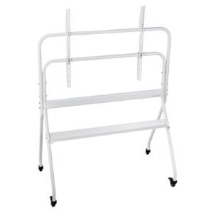 rolling tv stand, mobile tv cart for 35 100 inch led/lcd/oled flat/curved tvs, portable monitor stand with wheels hold up to 198 lbs for living room, bedroom, office, outdoor, max vesa 800x600mm