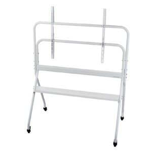 rolling tv stand, mobile tv cart for 35 100 inch led/lcd/oled flat/curved tvs, portable monitor stand with wheels hold up to 198 lbs for living room, bedroom, office, outdoor, max vesa 800x600mm