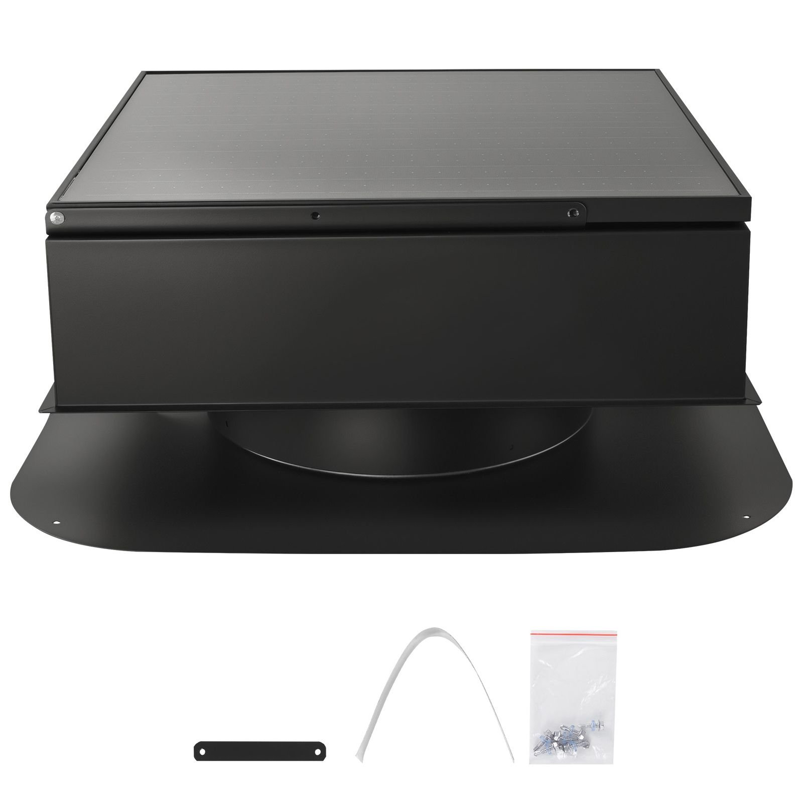 roof attic exhaust fan, 35w smart solar roof ventilation fan auto temperature control, 2400 cfm airflow built in brushless dc motor for cooling and dehumidification, no remote