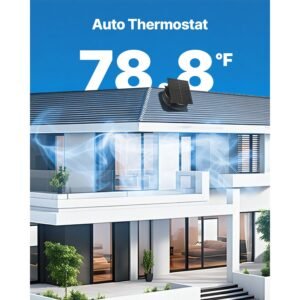roof attic exhaust fan, 35w smart solar roof ventilation fan auto temperature control, 2400 cfm airflow built in brushless dc motor for cooling and dehumidification, no remote